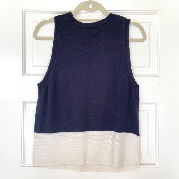 Jenni Kayne Sleeveless Sweater Navy/White - Picture 3 of 3